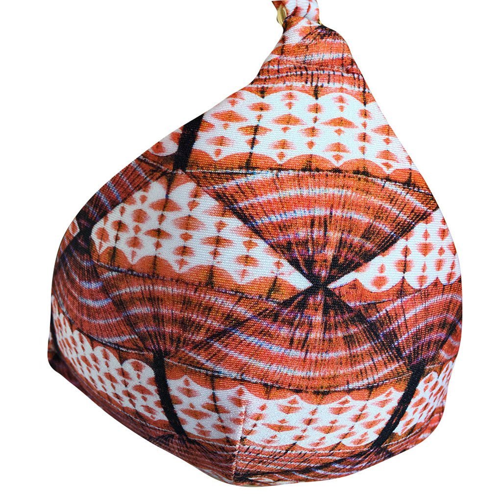 orange batik print padded top swimsuit brazilian bikini designer swimwear zuzu swim