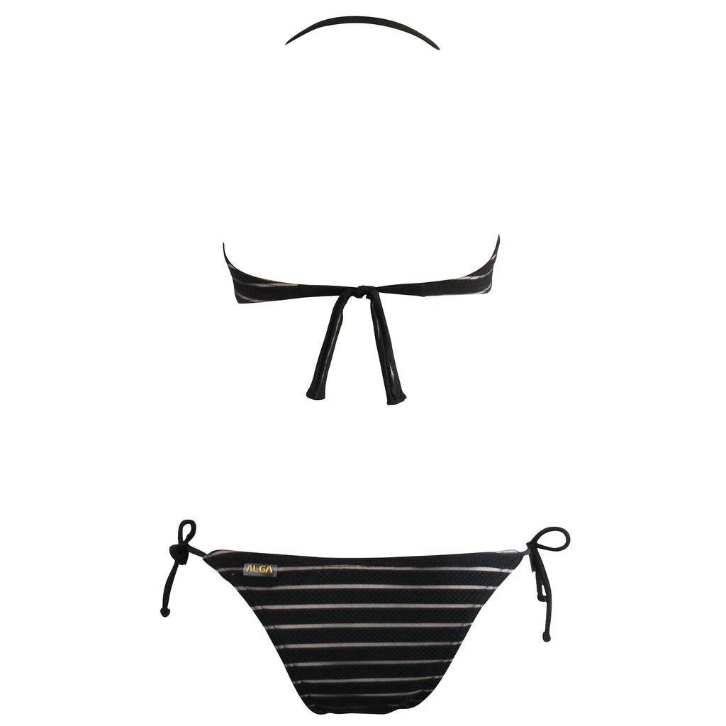 black tan strip brazilian string bikini women's swimming suit bandeau padded