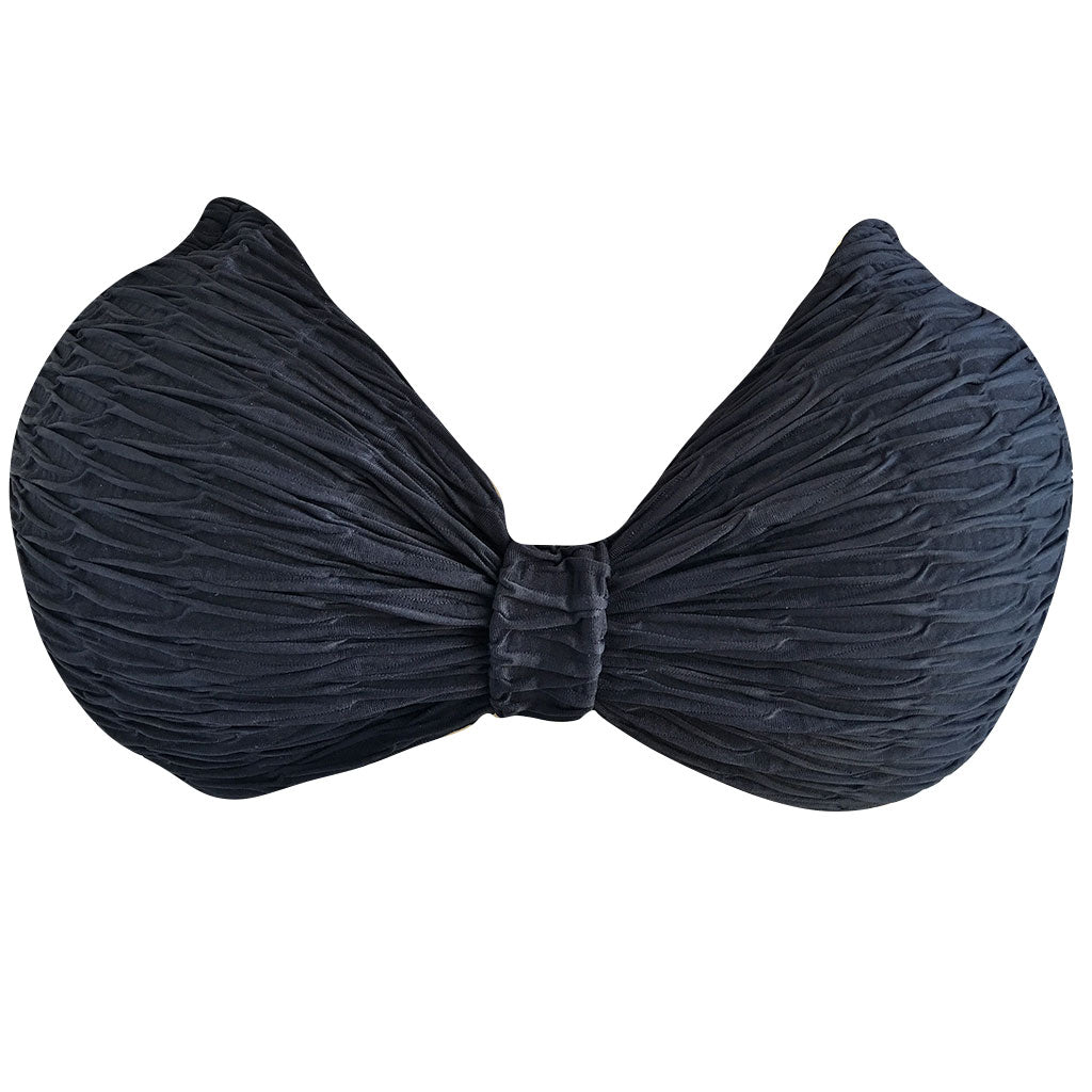 black textured padded bikini top women's swimming suit