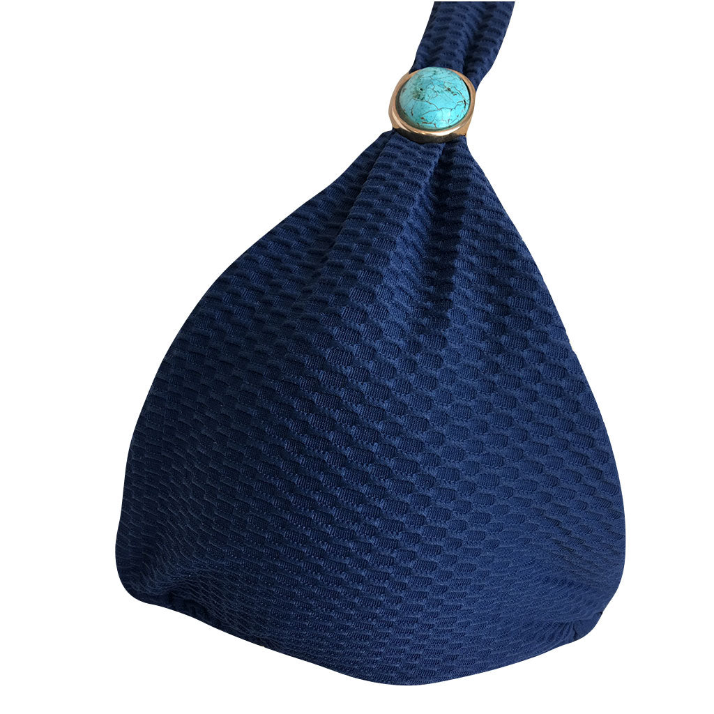 Brigitte Turquesa Navy Blue Triangle Bikini