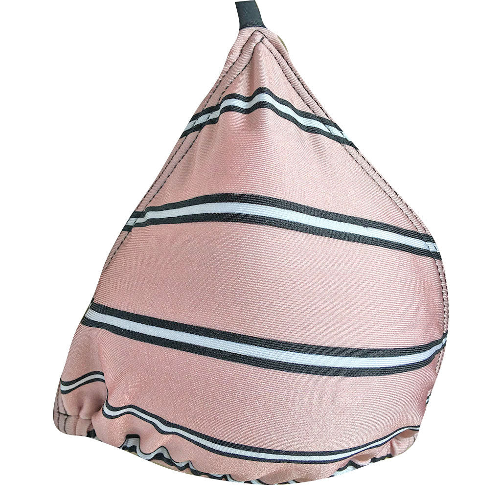 Brigitte Pink Varsity Stripe Triangle Bikini