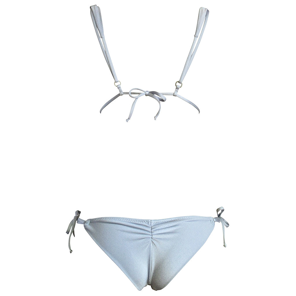 La Sirene Kai Triangle Top Women's Designer Bikini - Silver