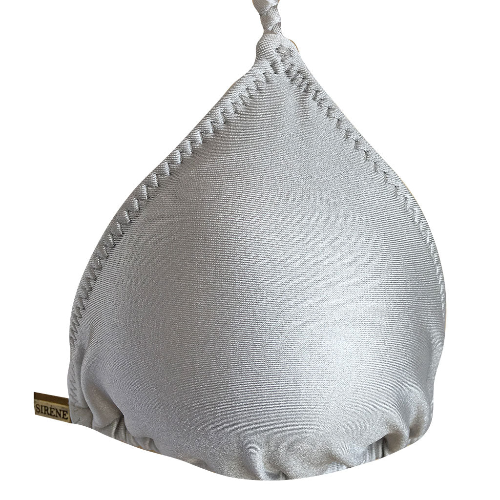 La Sirene Lila III Women's Designer Brazilian String Bikini  - Silver