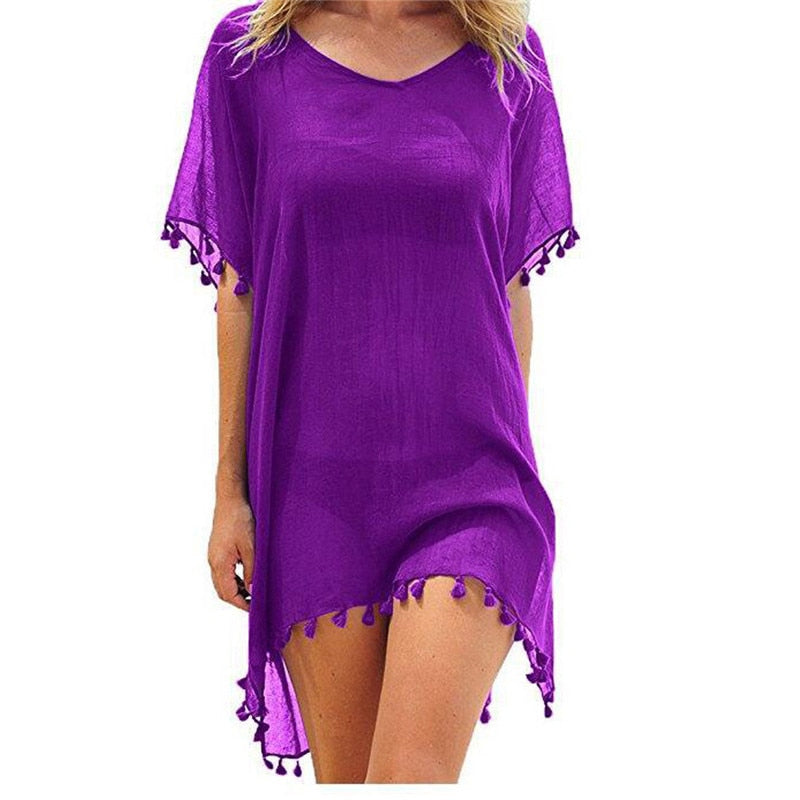 Tassels Beach Wear Women Swimsuit Cover Up Swimwear Bathing Suits Summer