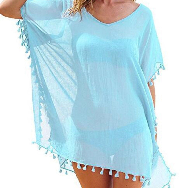 Tassels Beach Wear Women Swimsuit Cover Up Swimwear Bathing Suits Summer