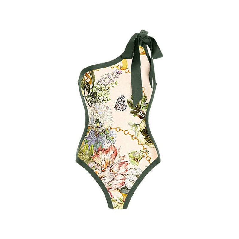 Butterfly Printed Swimsuit Female Butterfly Strap Resort Beach Bikini