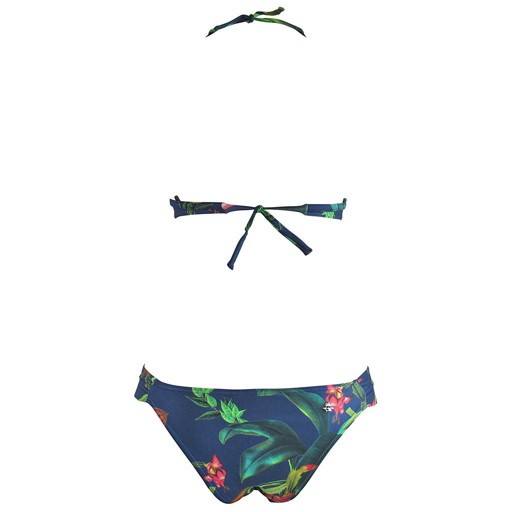 Two PIece designer swimsuit navy floral cia.maritima