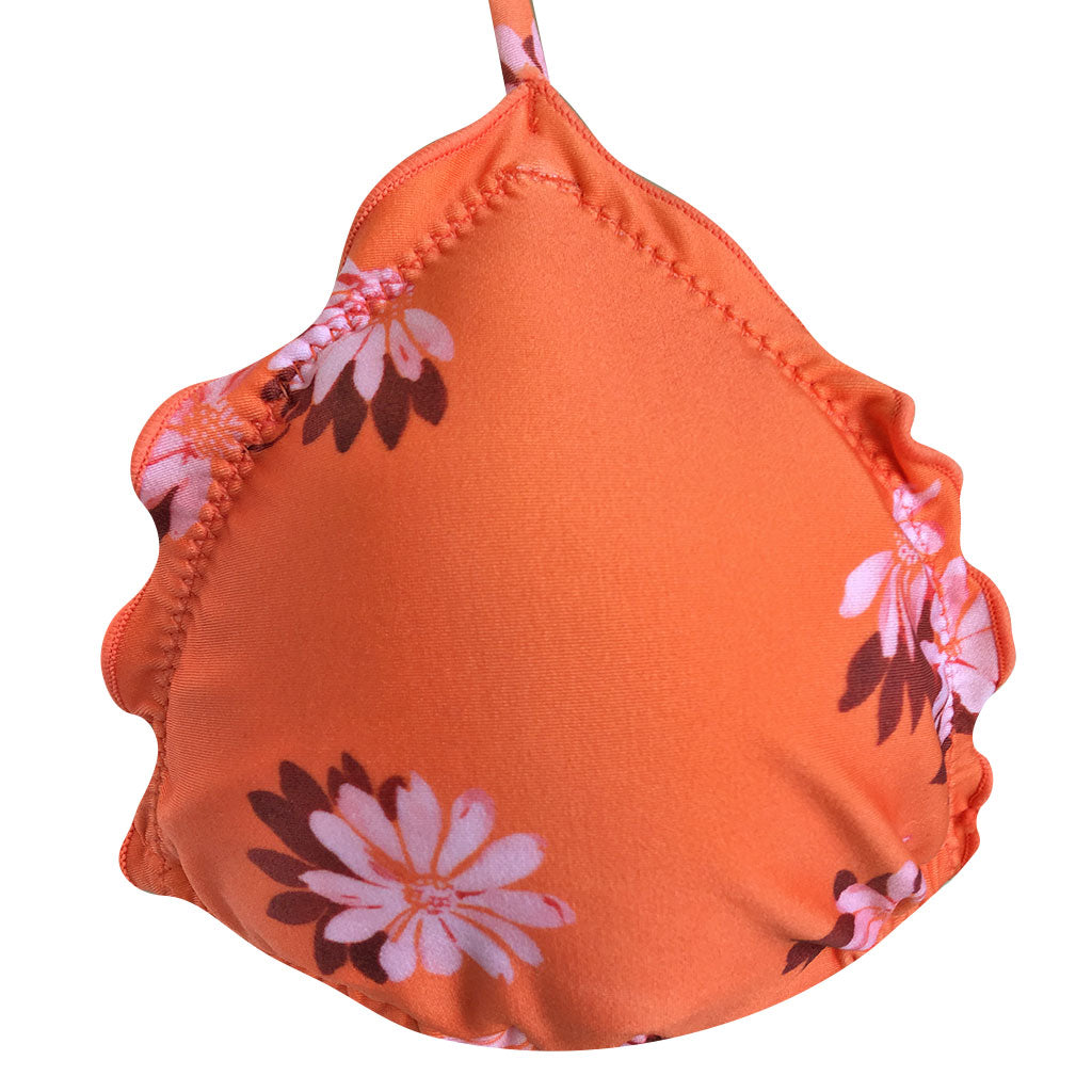 Cia Maritima Orange Bloom Triangle String Bikini