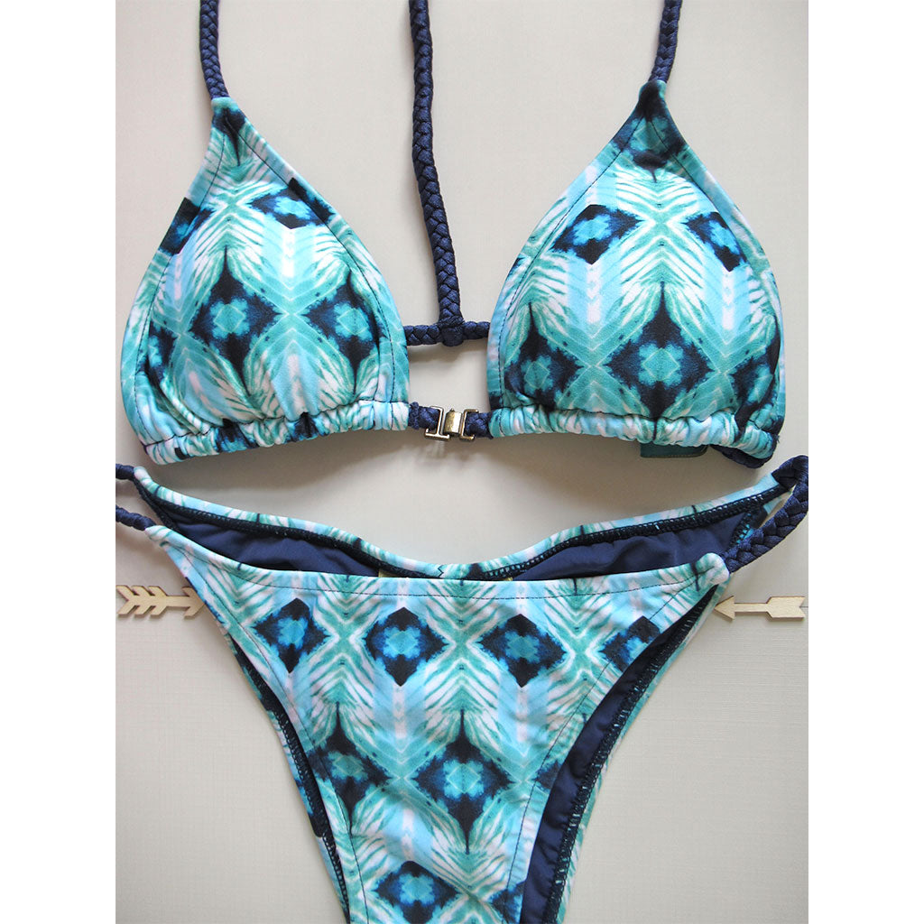 Cia Maritima Turquoise Tie Dye Ibiza Bikini