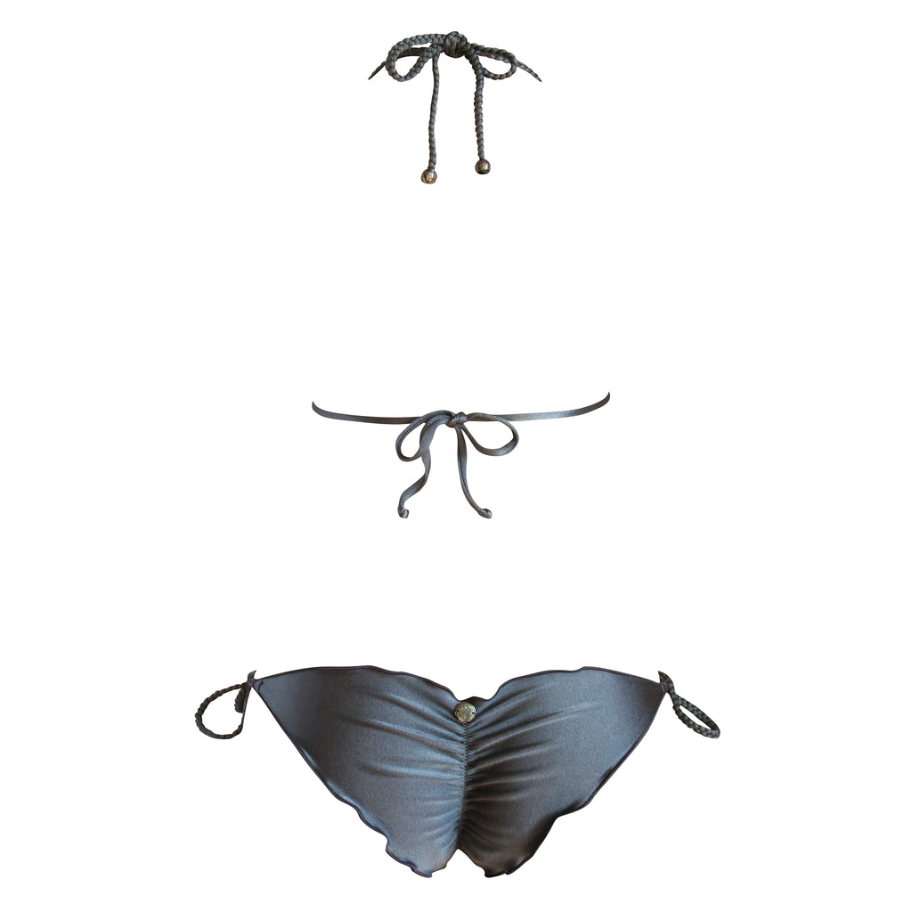 La Sirene Lila III Braided Triangle Bikini - Charcoal