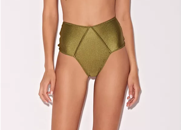 Triya Bebel Army Green Bandeau and Hot Pant Set