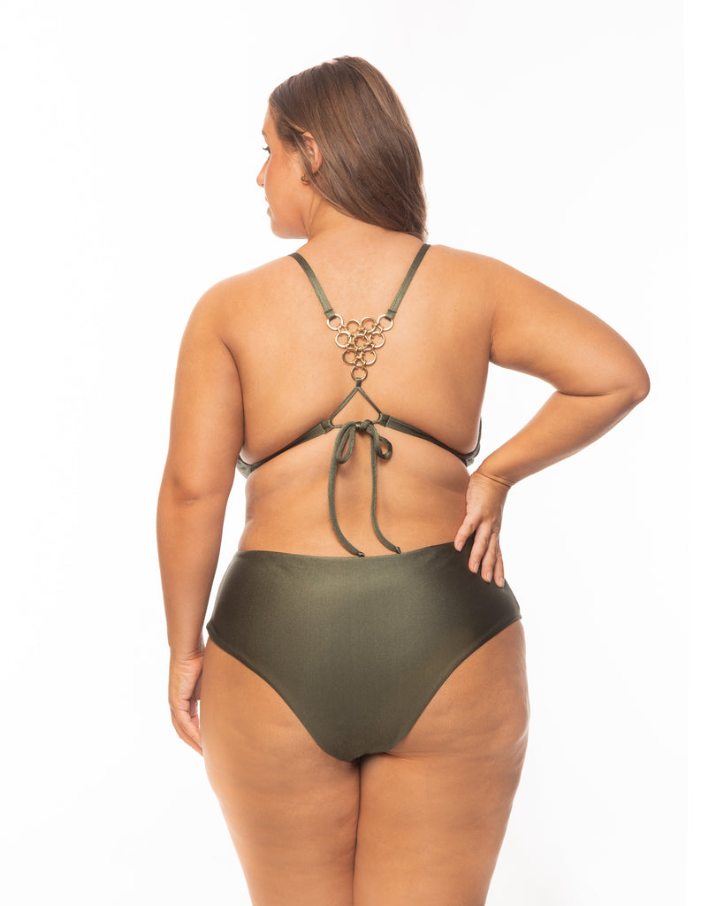 Lythebras Top Chanel and High Waisted Bottom Mara Bikini Set - Regular and Plus Size